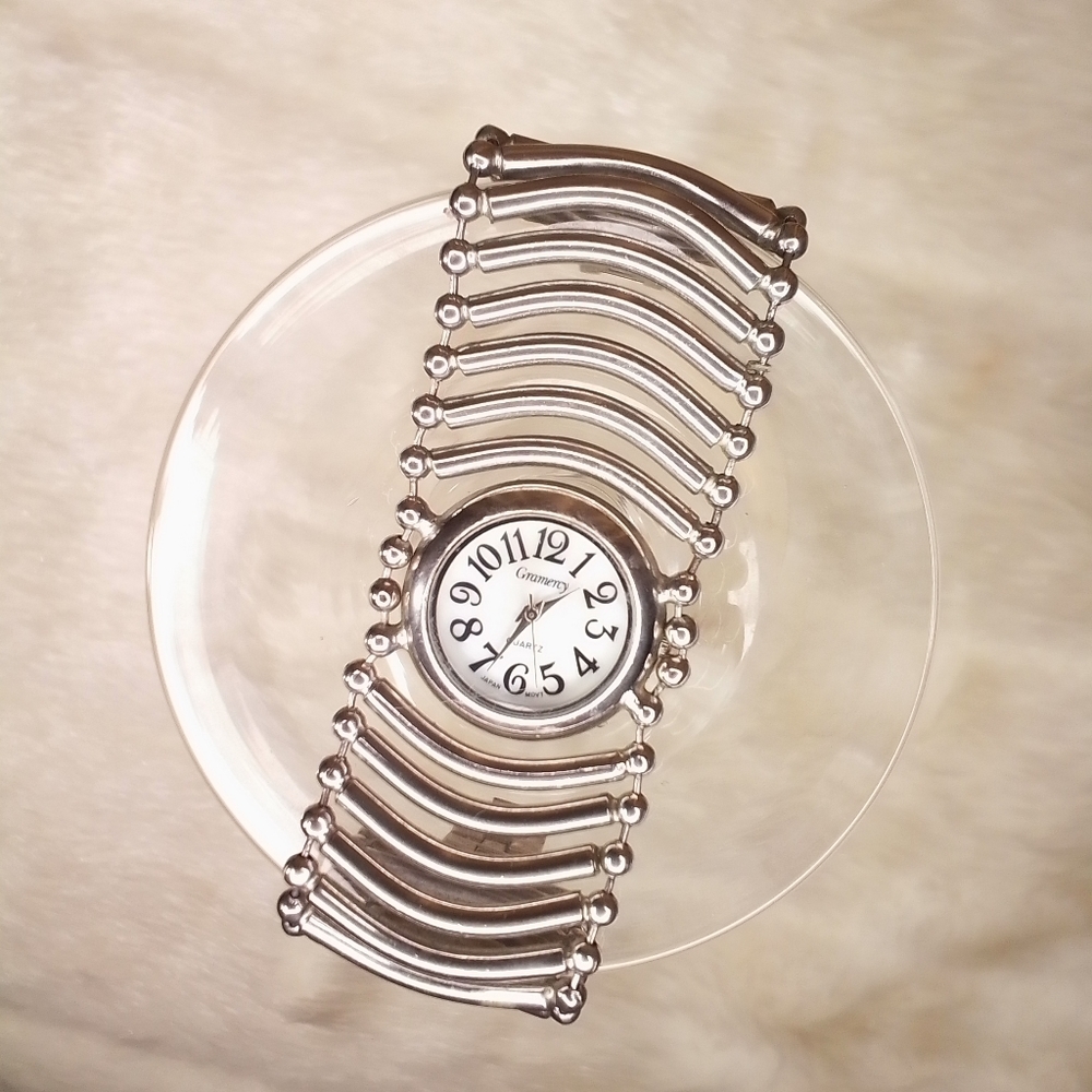 Gramercy Quartz Silver Plated Bracelet Watch NWOT